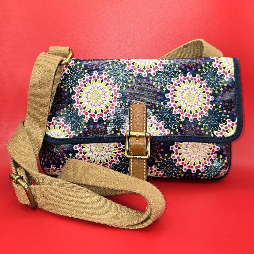 Fossil Keyper Mini Calypso Crossbody Flap Purse B… - image 1